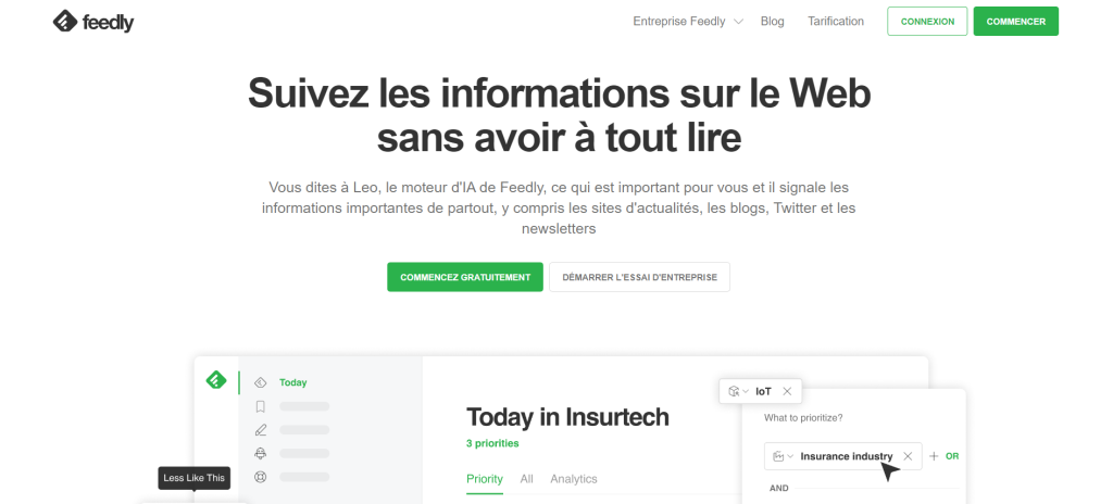 Feedly, l'outil de veille