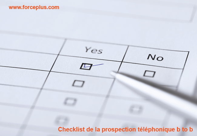 Checklist de la prospection téléphonique b to b