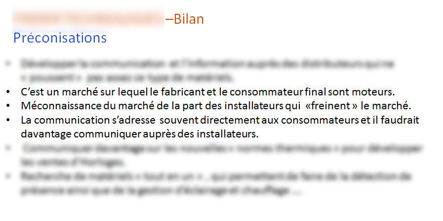 bilan de mission de prospection téléphonique