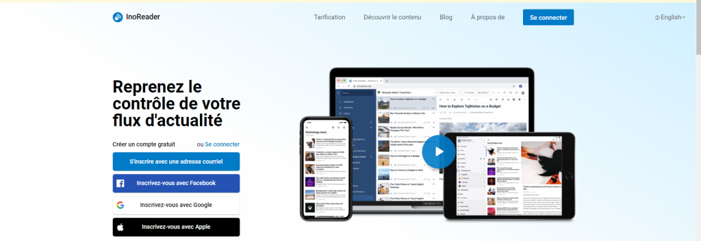 Inoreader, l'outil de veille